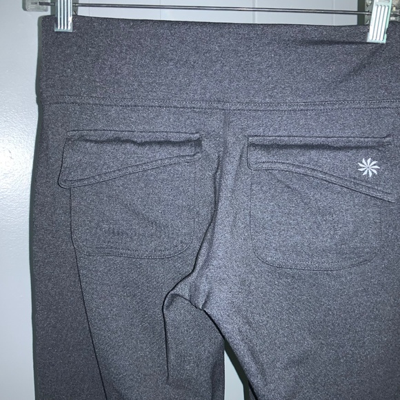 Athleta In Fusion Flap Pocket yoga Pants Sz S Gray Stretch gym workout 964515 - Picture 6 of 9